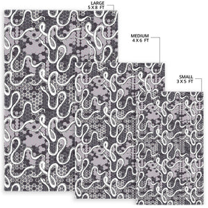Snake Gray Pattern Area Rug