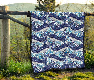 Whale Starfish Pattern Premium Quilt
