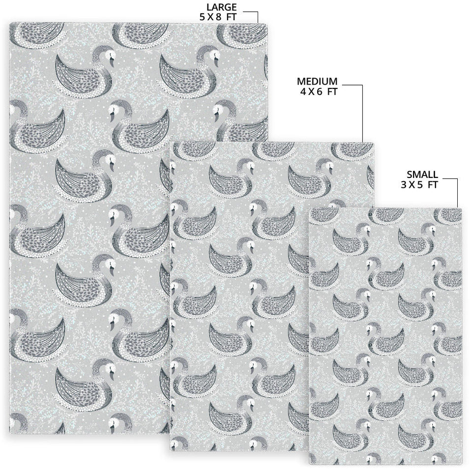 Swan Gray Pattern Area Rug