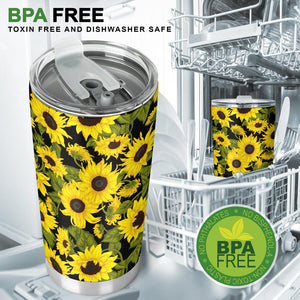 Sunflower Theme Pattern  Tumbler