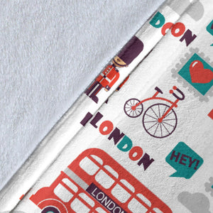 British Pattern Print Design 02 Premium Blanket