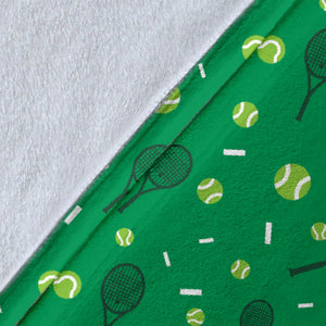 Tennis Pattern Print Design 03 Premium Blanket