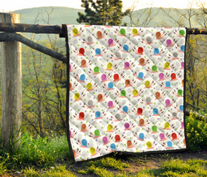 Snail Pattern Print Design 05 Premium Quilt