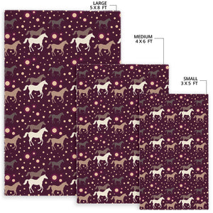 Horse Pattern Background Area Rug