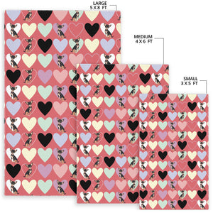 Chihuahua Heart Pink Pattern Area Rug