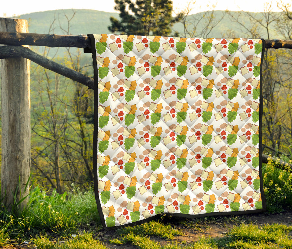 Sandwich Pattern Print Design 02 Premium Quilt