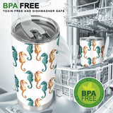 Seahorse Pattern Background Tumbler