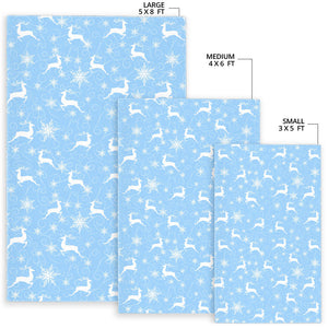 Snowflake Deer Pattern Area Rug