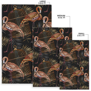 Flamingo Pattern Background Area Rug