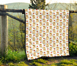 Pancake Pattern Print Design 02 Premium Quilt