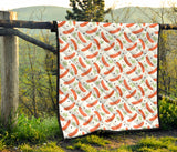 Sausage Pattern Print Design 03 Premium Quilt