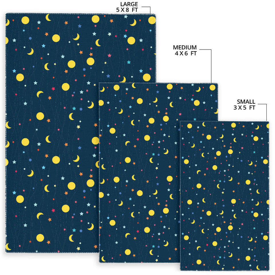 Moon Star Pattern Area Rug