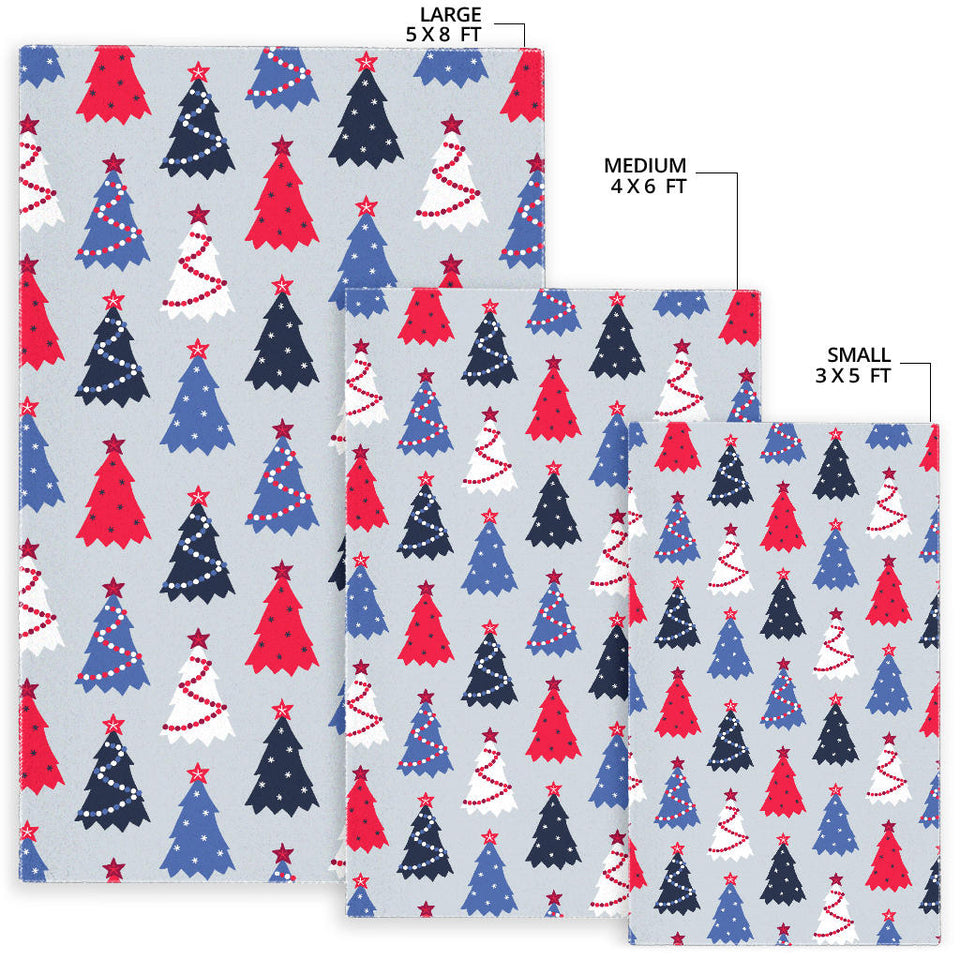 Christmas Tree Star Pattern Area Rug