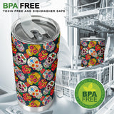 Suger Skull Pattern Background Tumbler