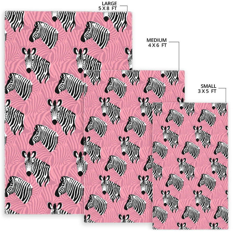 Zebra Head Pattern Area Rug