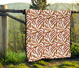 Sausage Pattern Print Design 05 Premium Quilt