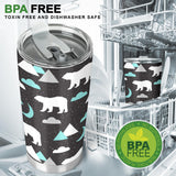 Polar Bear Moon Pattern Tumbler