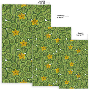 Cucumber Pattern Theme Area Rug