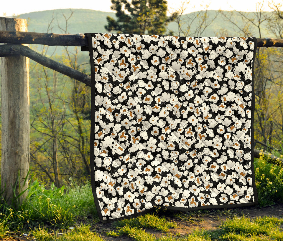 Popcorn Pattern Print Design 02 Premium Quilt