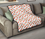 Sausage Pattern Print Design 03 Premium Quilt