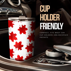 Red Maple Leaves Pattern Tumbler