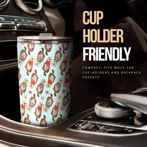 Otter Pattern Background Tumbler