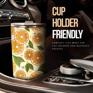 Sliced Orange Leaves  Pattern Tumbler