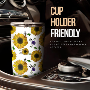 Sunflower Pattern Background Tumbler