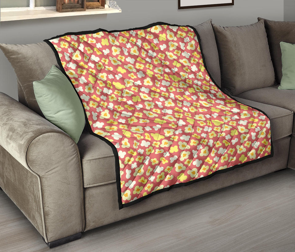 Popcorn Pattern Print Design 01 Premium Quilt