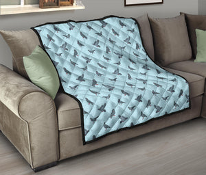 Pigeon Pattern Print Design 02 Premium Quilt