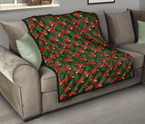 Squirrel Pattern Print Design 03 Premium Quilt