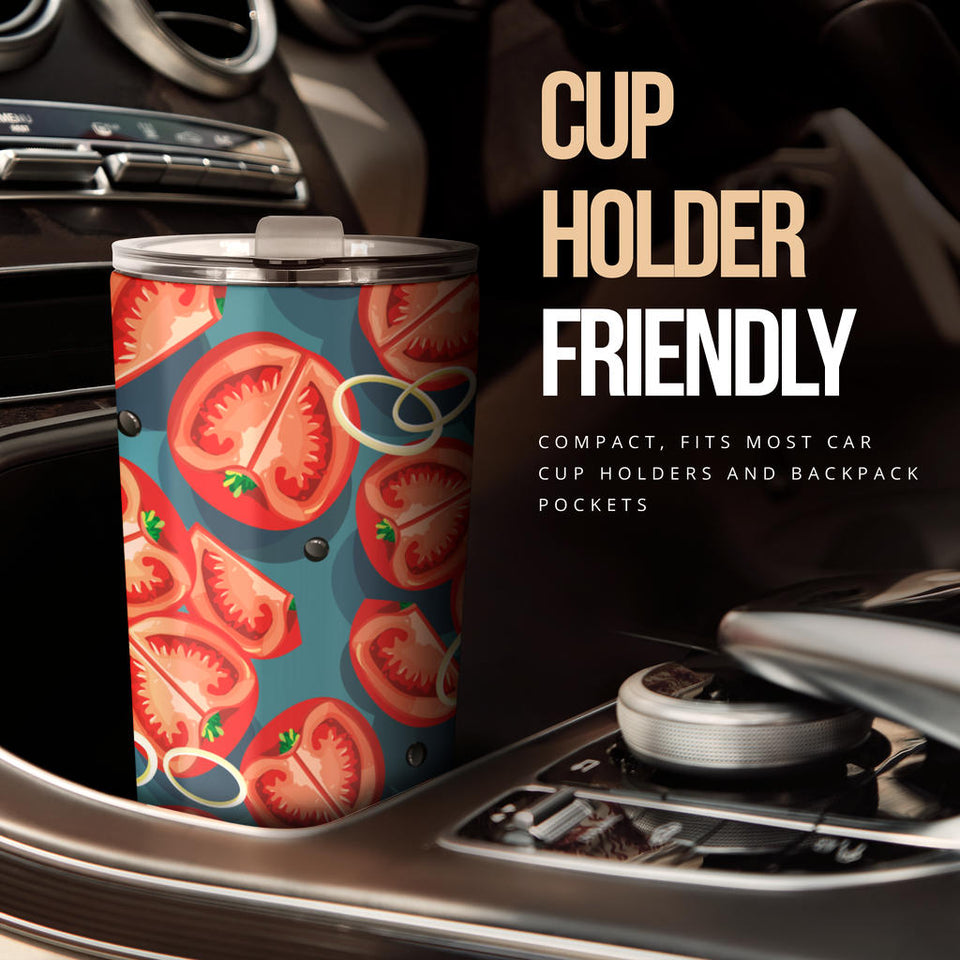 Tomato Pattern Background Tumbler
