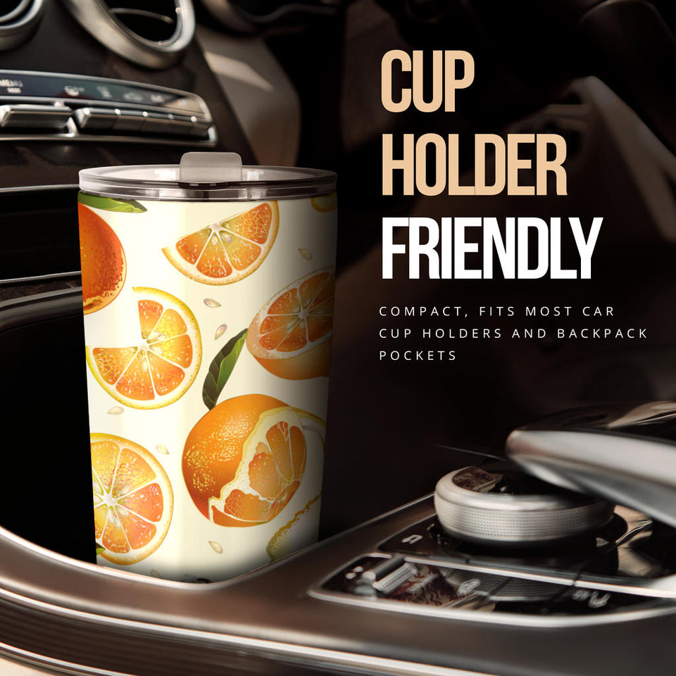 Orange Pattern Tumbler