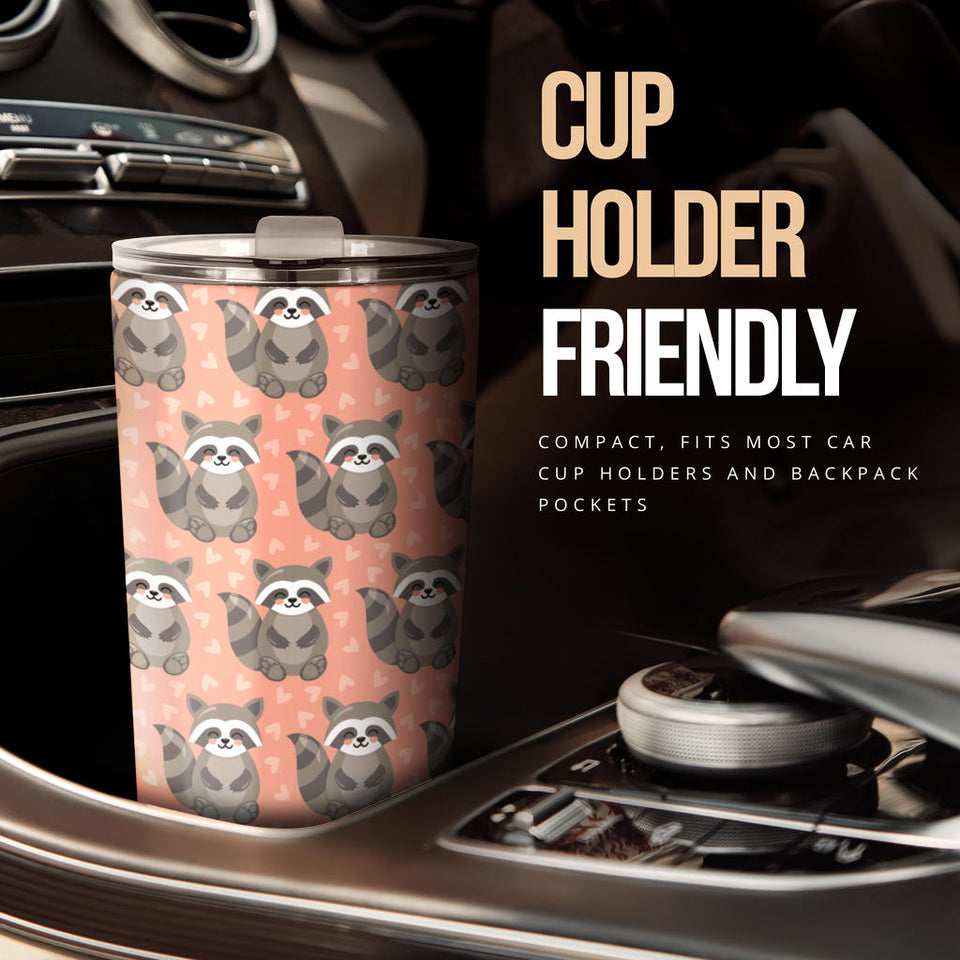 Raccoon Heart Pattern Tumbler