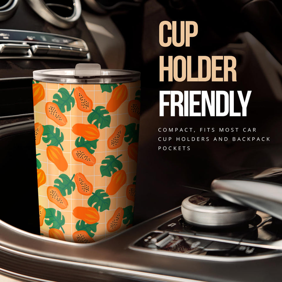 Papaya Leaves Pattern Tumbler