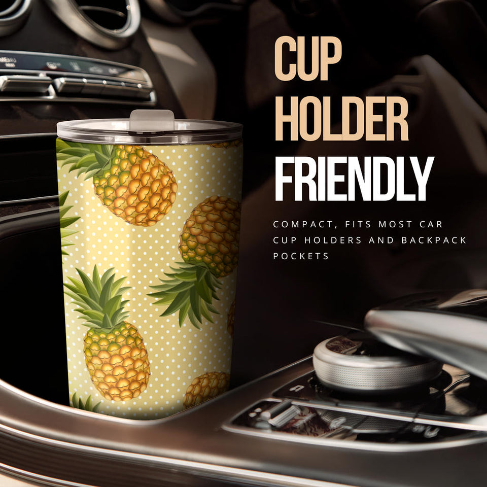 Pineapple Pattern Pokka Dot Background Tumbler