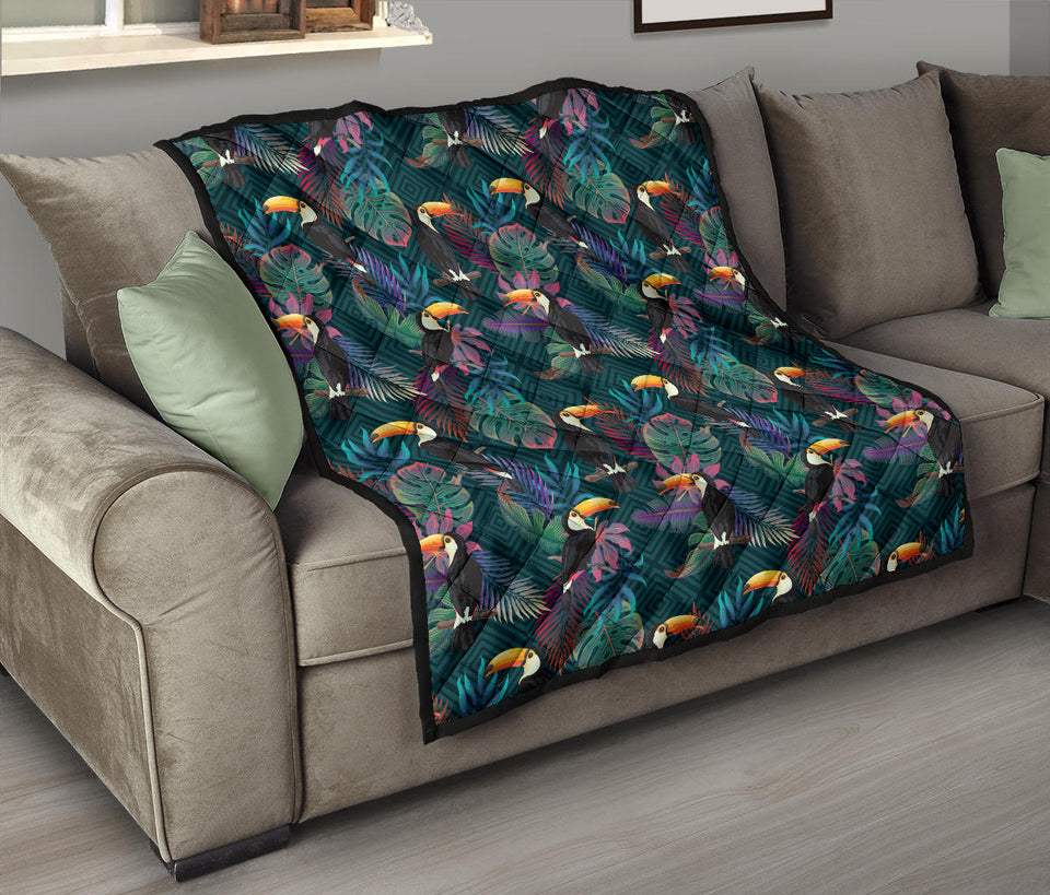Toucan Pattern Premium Quilt