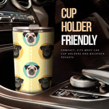 Pug Head Pattern Tumbler