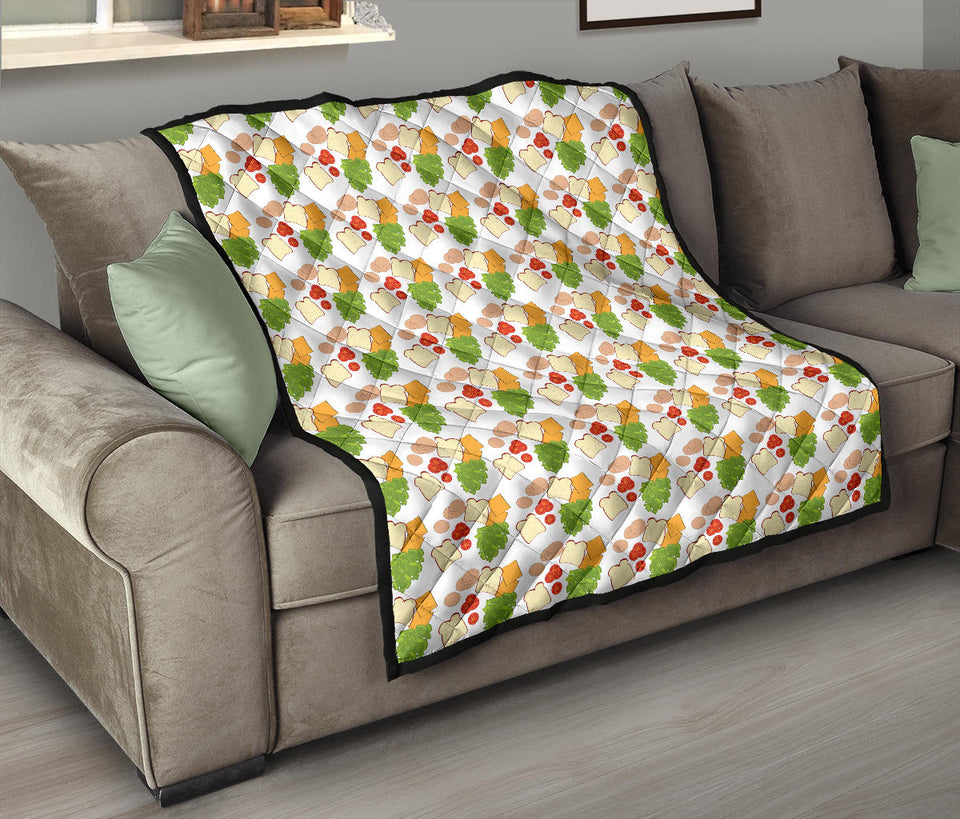 Sandwich Pattern Print Design 02 Premium Quilt