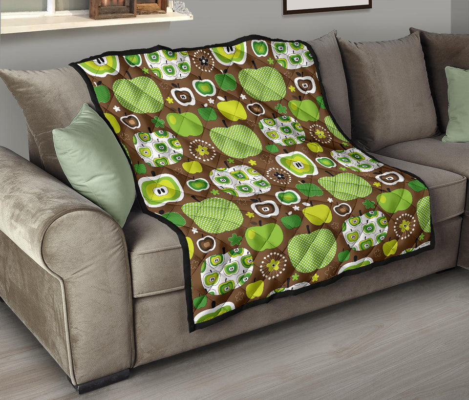 Green Apple Pattern Premium Quilt