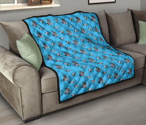 Pigeon Pattern Print Design 05 Premium Quilt