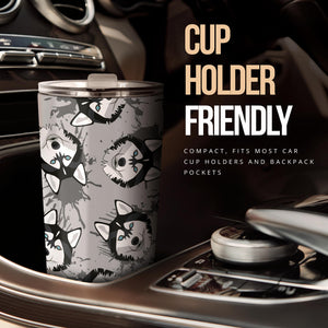 Siberian Husky Pattern Theme Tumbler