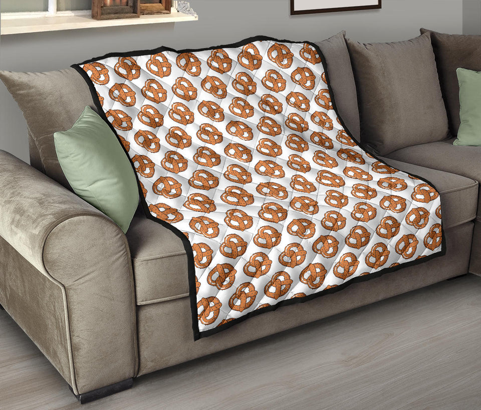 Pretzels Pattern Print Design 05 Premium Quilt