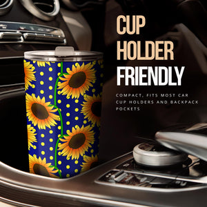 Sunflower Pokka Dot Pattern Tumbler