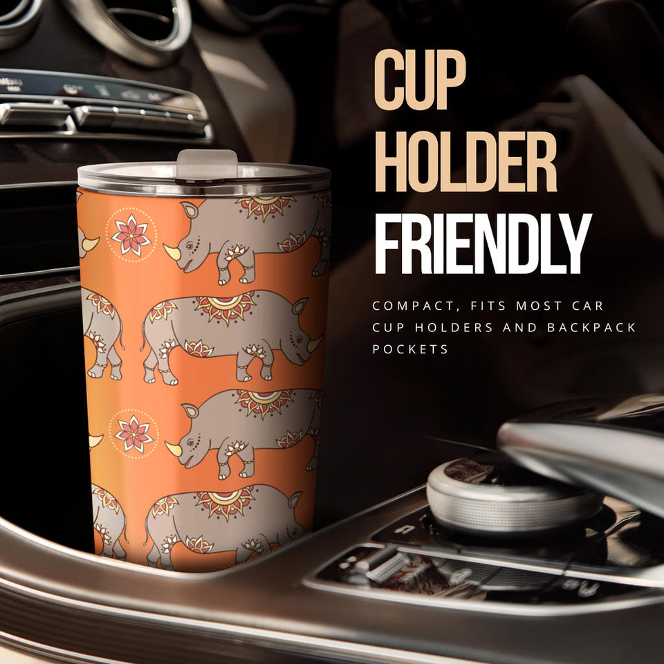 Rhino Pattern Theme Tumbler