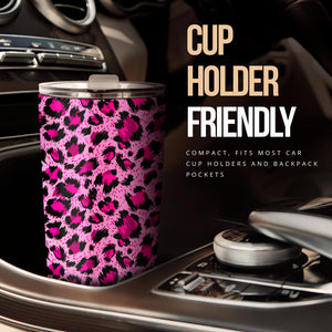 Pink Leopard Skin texture Pattern Tumbler