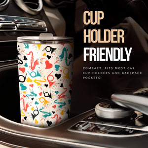 Saxophone Pattern Background Tumbler