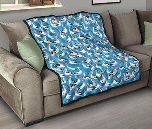 Pelican Pattern Print Design 04 Premium Quilt