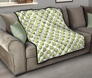 Tennis Pattern Print Design 05 Premium Quilt