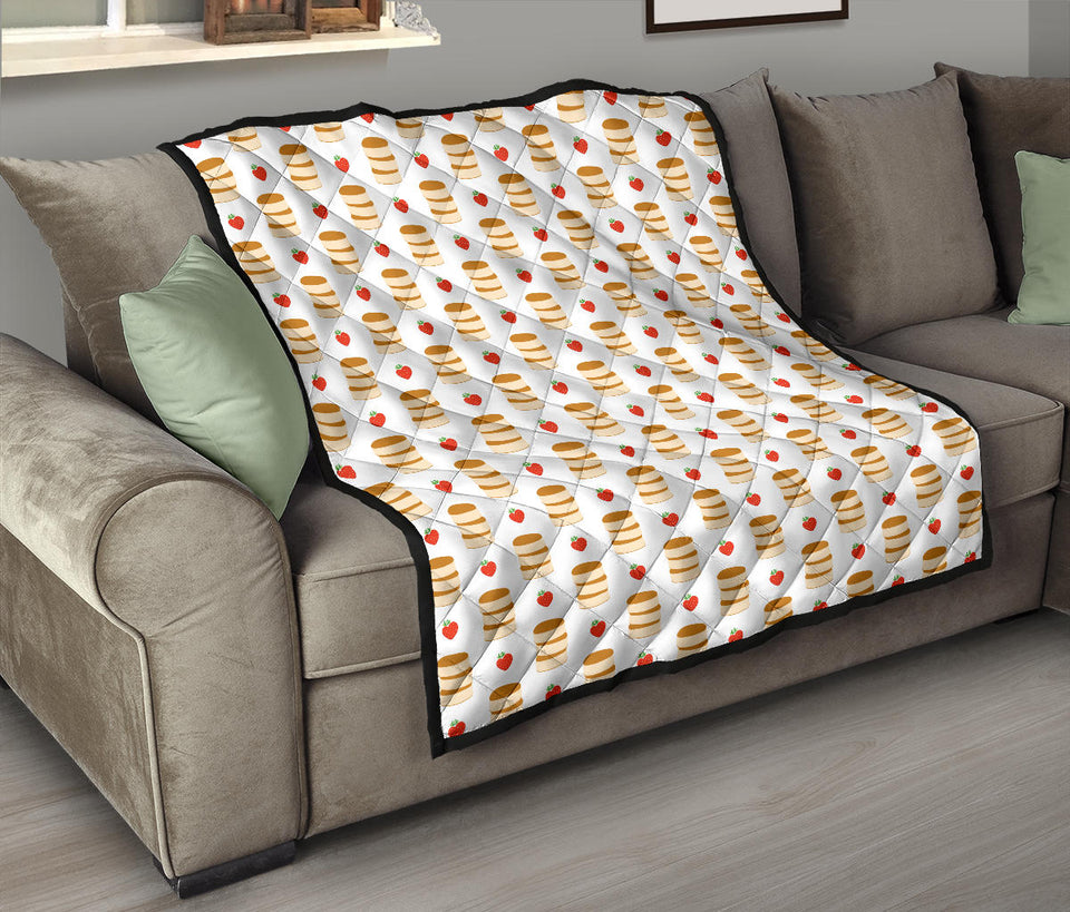 Pancake Pattern Print Design 02 Premium Quilt